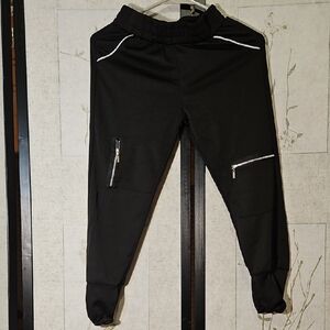 Black Joggers with Zipper Pockets